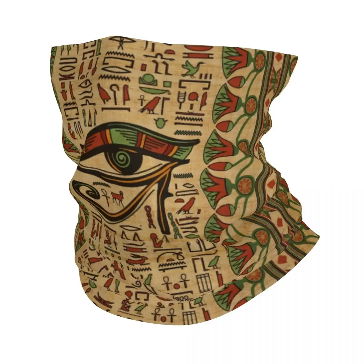 Egyptian Eye Of Horus Winter Headband Neck Warmer Hiking Camping Tube Scarf Ancient Egypt Hieroglyphs Face Bandana Gaiter