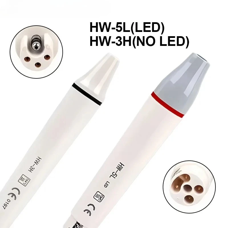 Dental Ultrasonic Piezo Scaler Handpiece Dental Handle Fit for EMS WOODPECKER VRN SATELEC DTE Refine HP-3H HP-5L HS-7L with LED