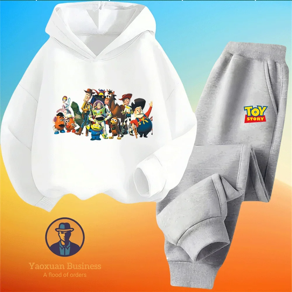 

Children's Toy Story Set, Hooded Sweatshirts For Girls And Boys Aged 3 To 12, Children's Casual Set, Autumn And Winter