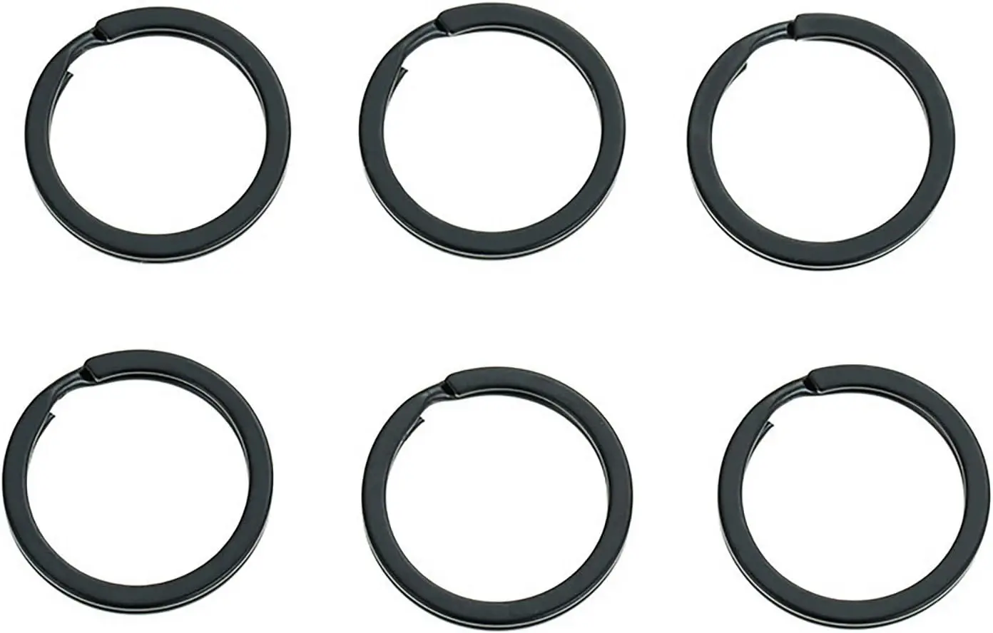 10 штук 1-дюймовых плоских брелоков — металлические брелоки, разделенные брелоки, плоское уплотнительное кольцо для дома, автомобиля