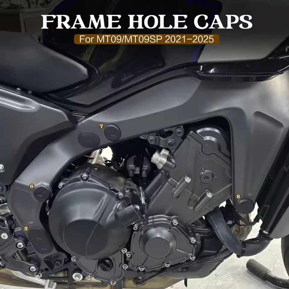 MT-09 SP 2021-2025 заглушки для отверстий в раме для YAMAHA MT09 mt09 MT 09 SP 2022 2023 2024, комплект украшения крышки рамы мотоцикла