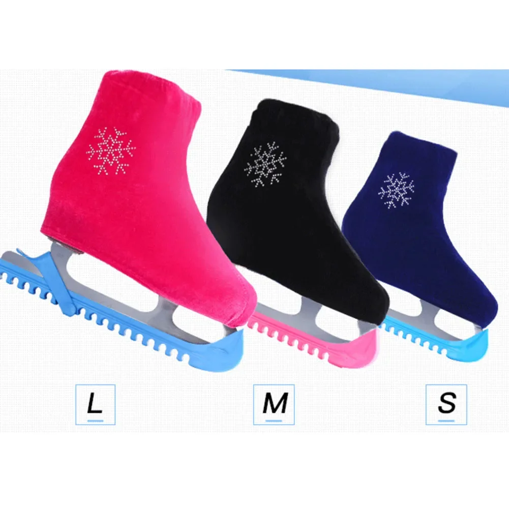 Figure Skating Shoe Cover S/M/L Fleece Anti Dirty Ice Skating Shoes Protective Cover For Winter Roller Skate Shoes Accessories