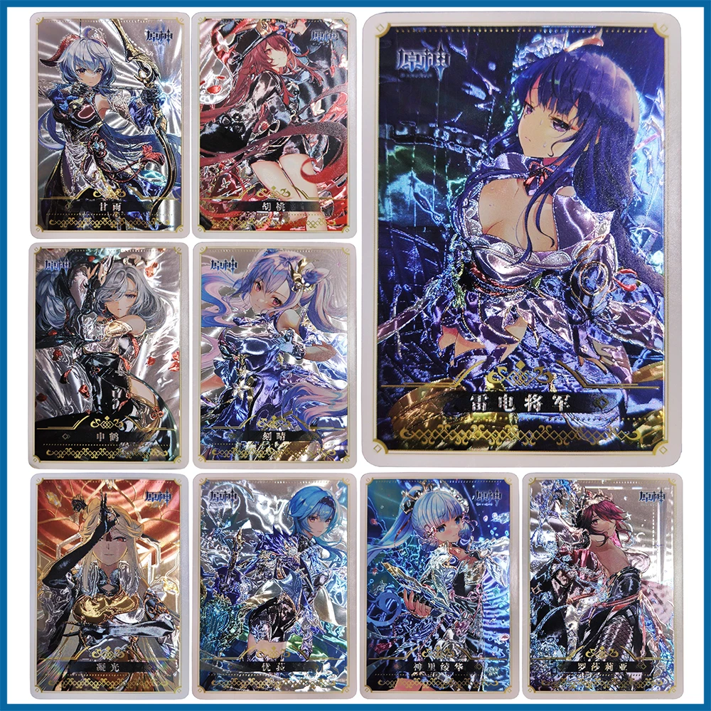 

9PC Anime Goddess Tales DIY ACG Kamisato Ayaka Raiden Shogun Nahida Boy Game Toys Collectible Cards Christmas Birthday Gifts