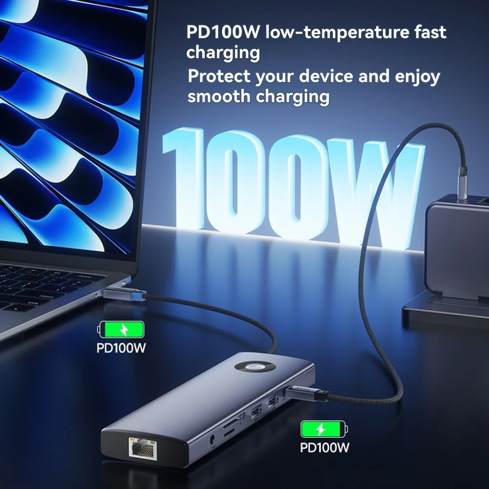 2026 New Type-C Multifunctional 11 to 1 Docking Station Laptop Tablet Converter USB Hub 4K High-Definition Docking Station