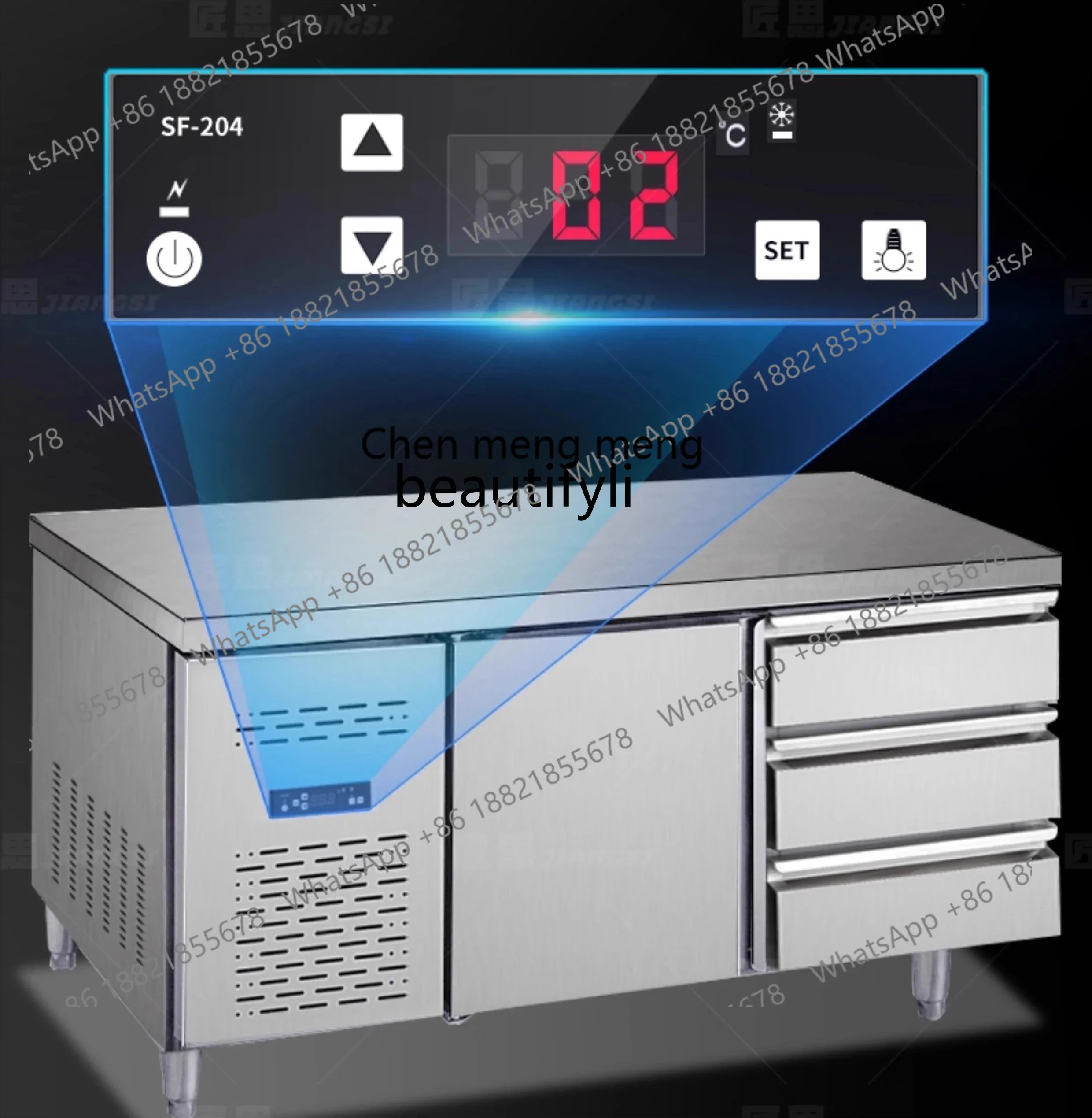 ตู้แช่แข็งแบบลิ้นชัก Z189 a56 ระบายความร้อนด้วยอากาศ ตู้แช่แข็งเชิงพาณิชย์ ตู้แช่แข็งสำหรับครัว