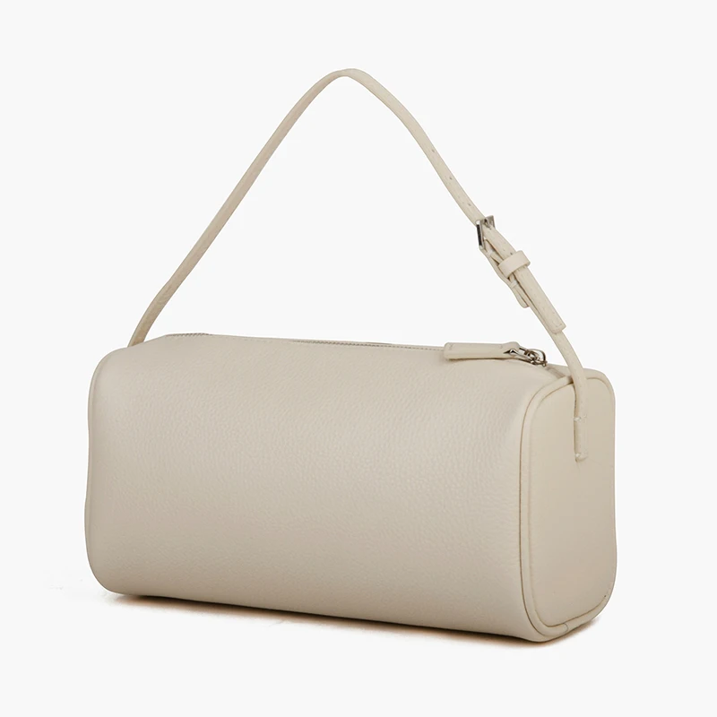 Donna-in volnerf kalfsleer mini-handtas voor dames Echt leer met schouderband Tonvormige crossbody portemonnees