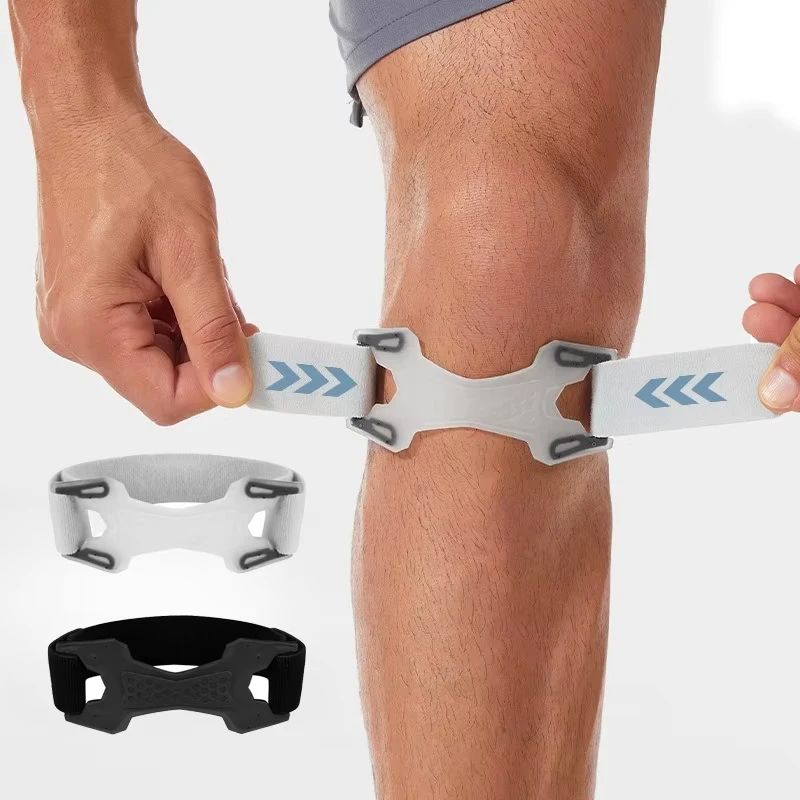 1/2PCS Sports Knee Brace Bidirectional Pressure Shock Absorption Patella Knee Strap Breathable Basketball Soccer Protective Band