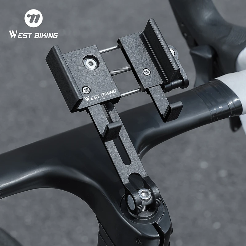 

WEST BIKING Quick Release Bicycle Phone Holder 360° Adjustable Bike Stem Phone Stand Non-slip Phone Bracket MTB Bike Accessories