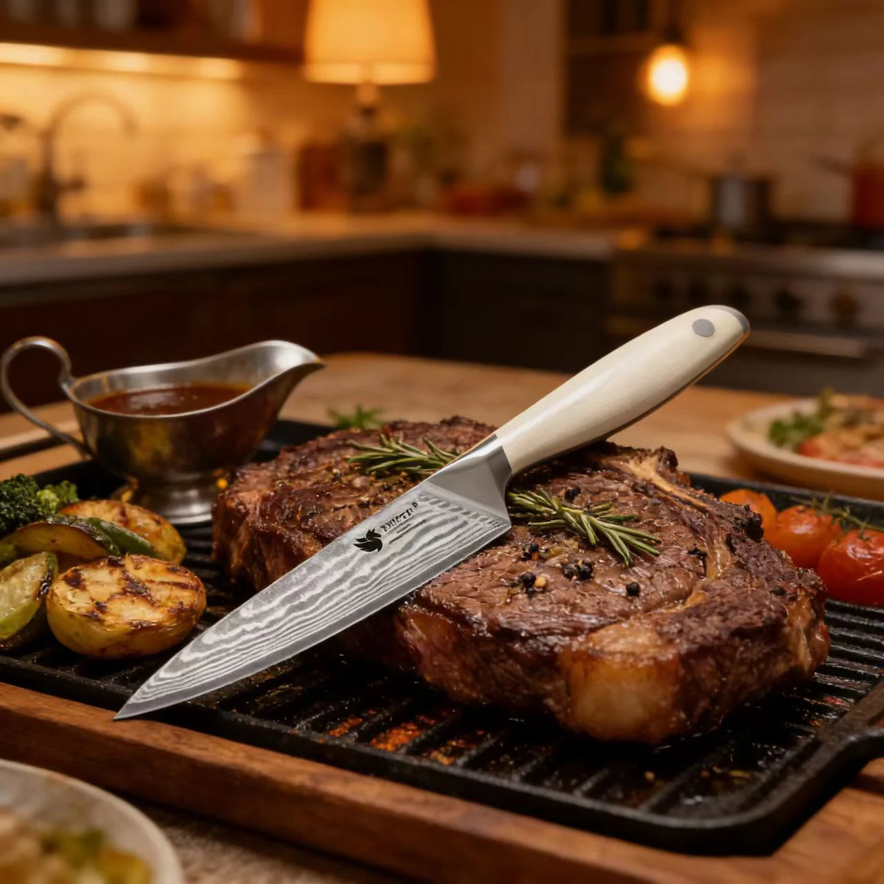 4.5 Inch Utility Knife 67-layers Damascus Steel Blade G10 Handle Steak Paring Barbecue Peeling Slicing Cleaver Kitchen Knives