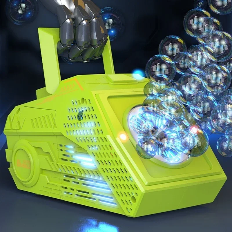 2025 ไฟฟ้า Bubble Gun แบบพกพาเป่าของเล่นเครื่องเป่าลมสบู่อัตโนมัติเครื่องปาร์ตี้ชายหาดกลางแจ้งเกมเด็กของขวัญ