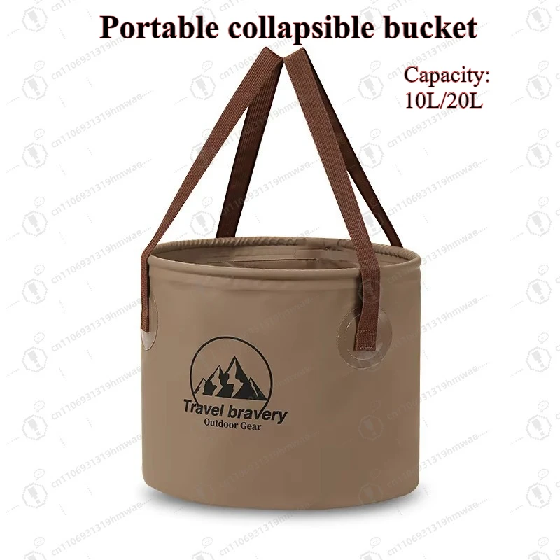 

Portable folding bucket, camping bucket, folding bucket with handle