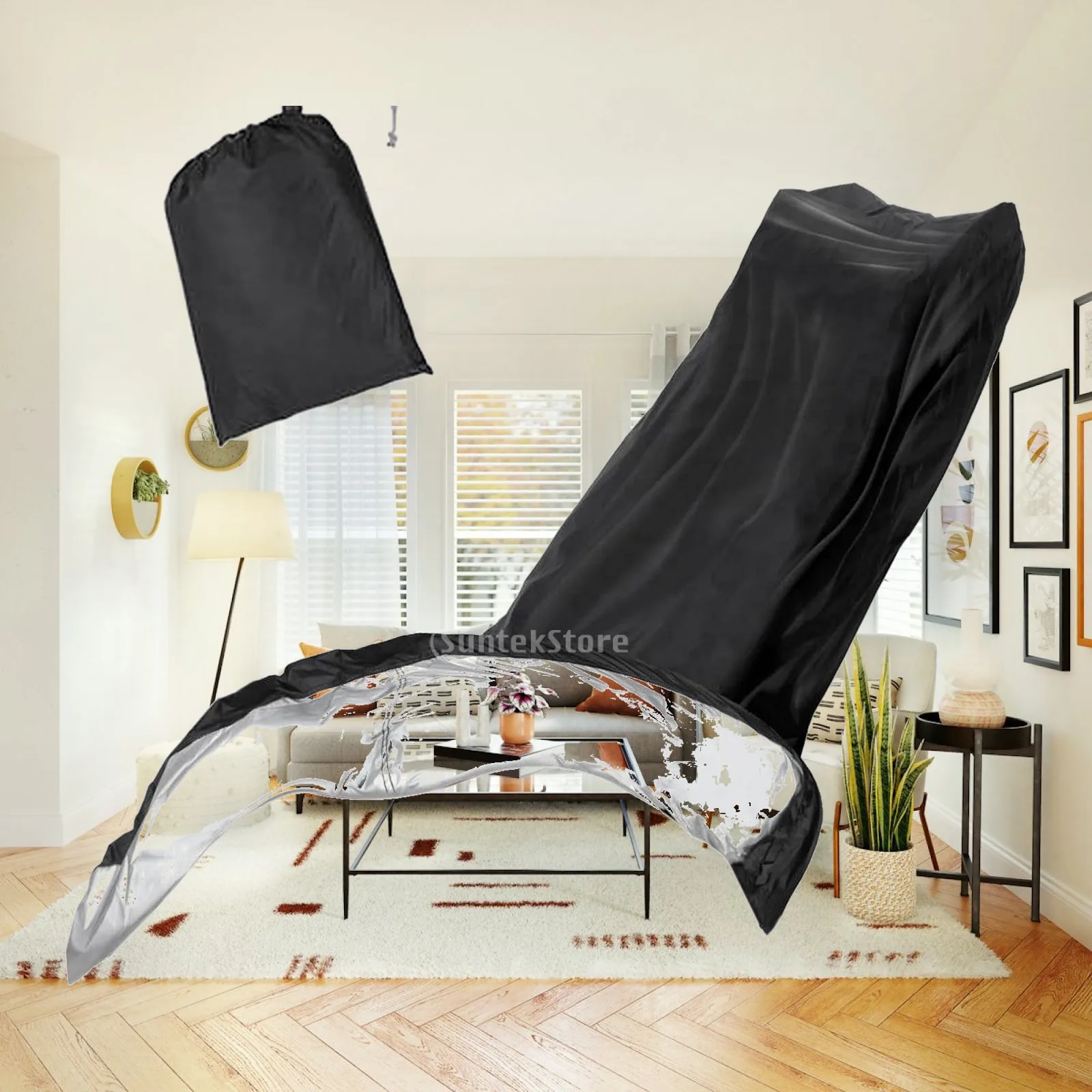 Outdoor Lawn Mower Cover Premium Heavy Duty with Drawstring Push Mower Cover