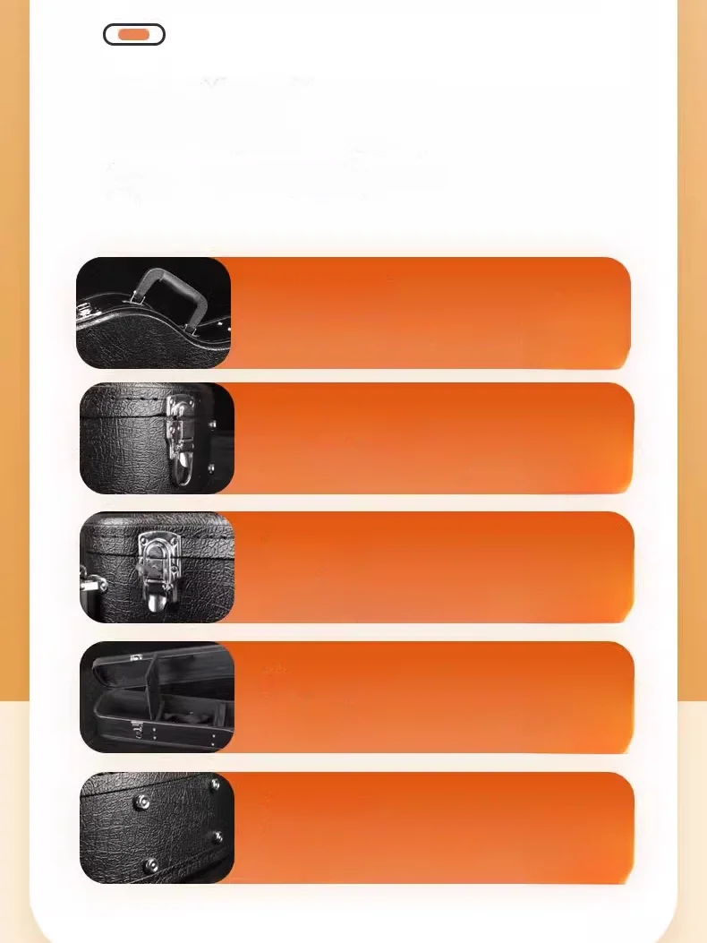 حقيبة جيتار من Aotier لجيتار فولك مقاس 40 بوصة و4 بوصة و42 بوصة، مقاومة للصدمات والسقوط، حقيبة جلدية معتمدة للسفر الجوي #4