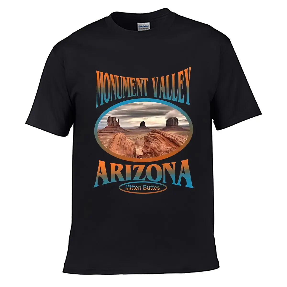 Monument Valley Arizona Mitten Buttes Men Summer Washed Tee Loose Distressed Top