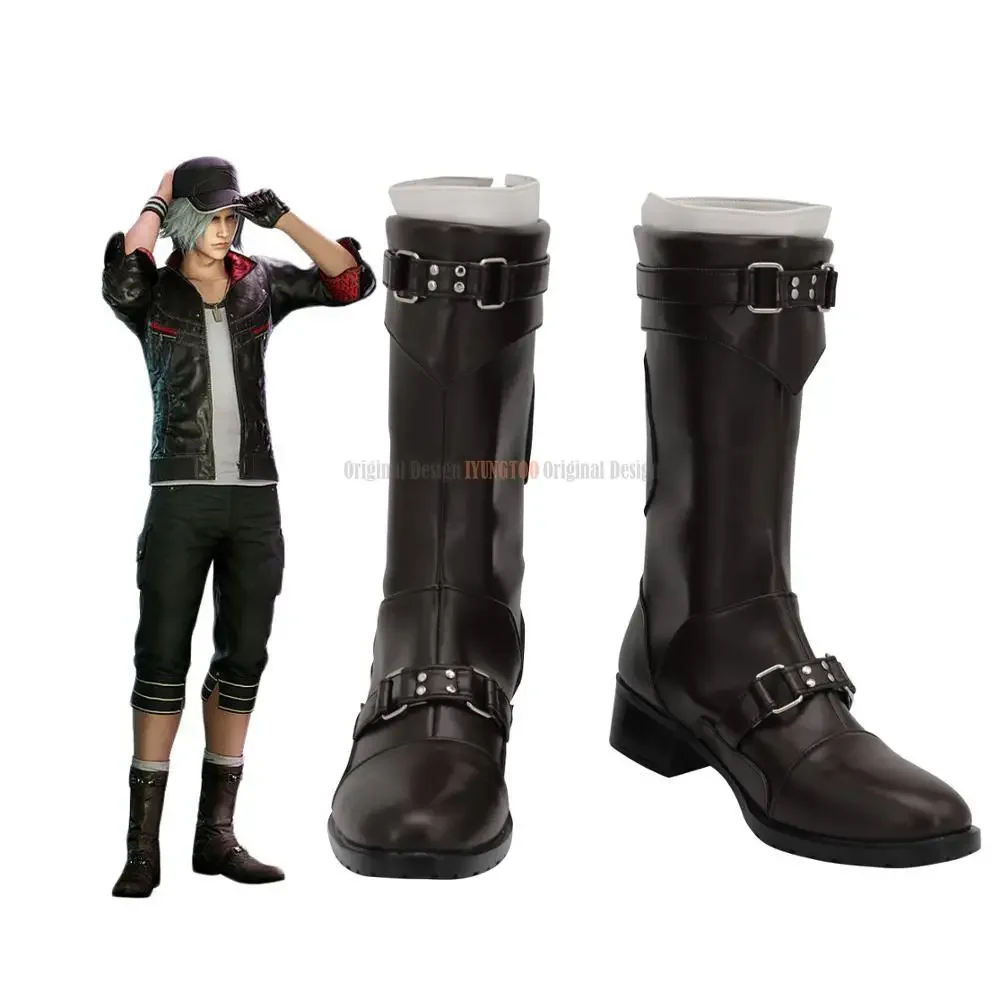 FF7 Remake Leslie Shoes Cosplay Final Fantasy 7 Remake Leslie Kyle Cosplay Boots Leather Shoes Custom Made