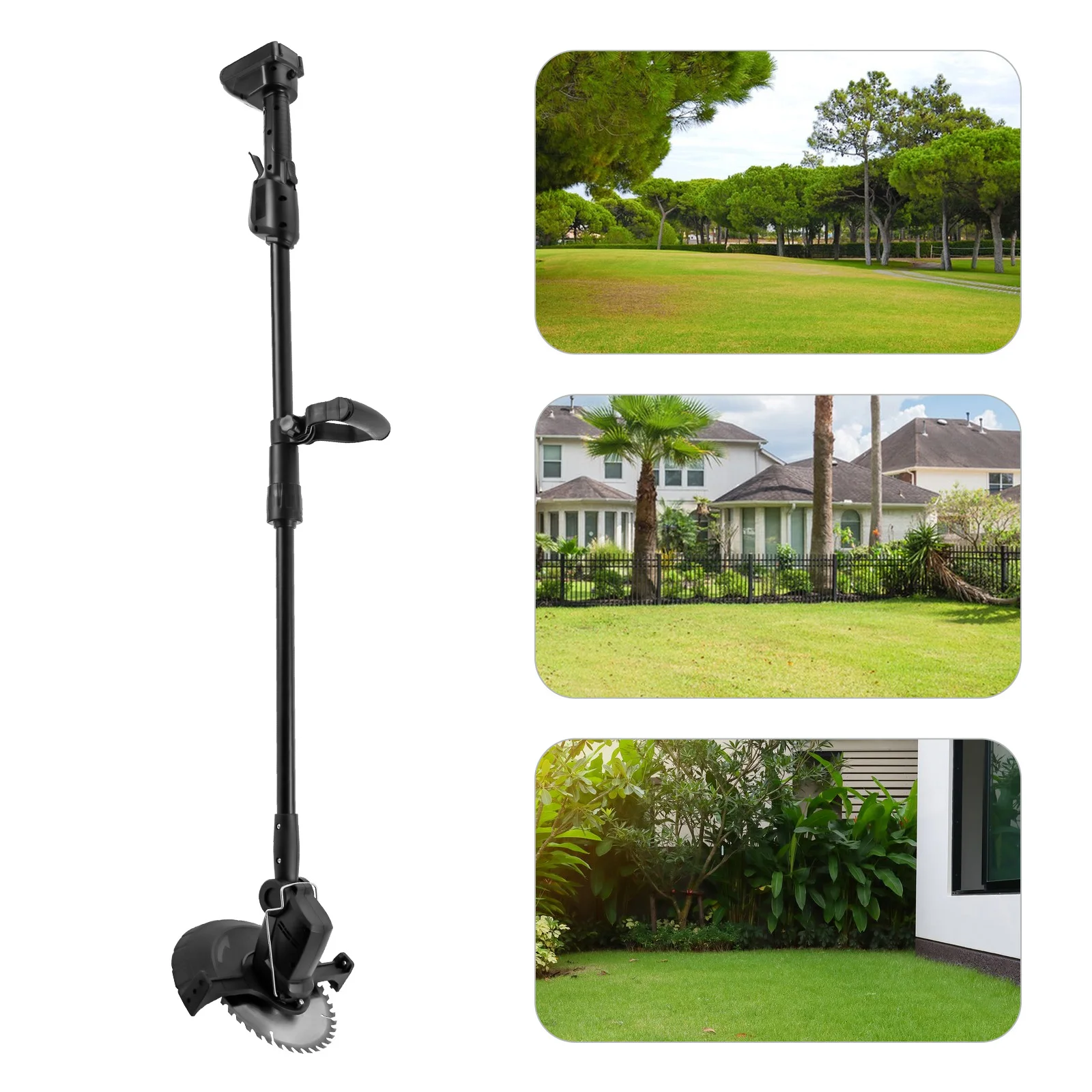 Hand-Held Electric Lawn Mower Anti-Rust Cordless String Trimmer for Home Lawn Mowing and Orchard Pruning Battery Powered 6000RPM