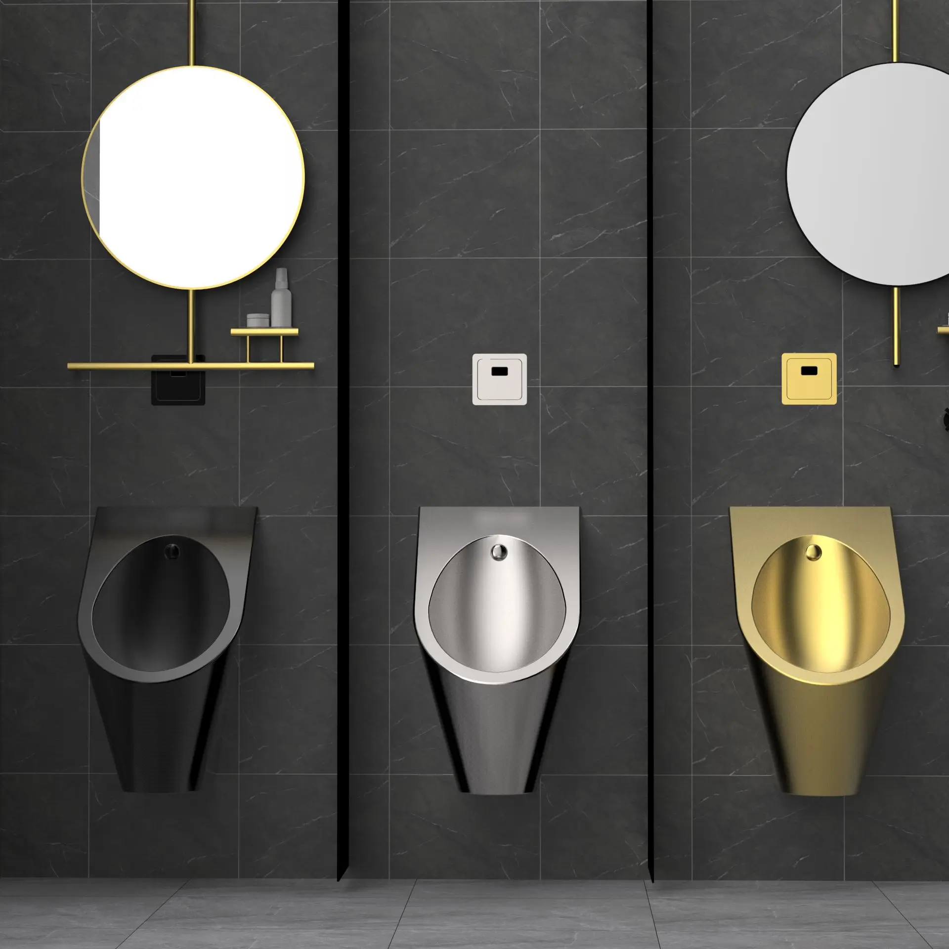 Custom 304 stainless steel urinal, lightweight luxury and elegant KTV, bar, prison, public men's restroom, wall-mounted urinal