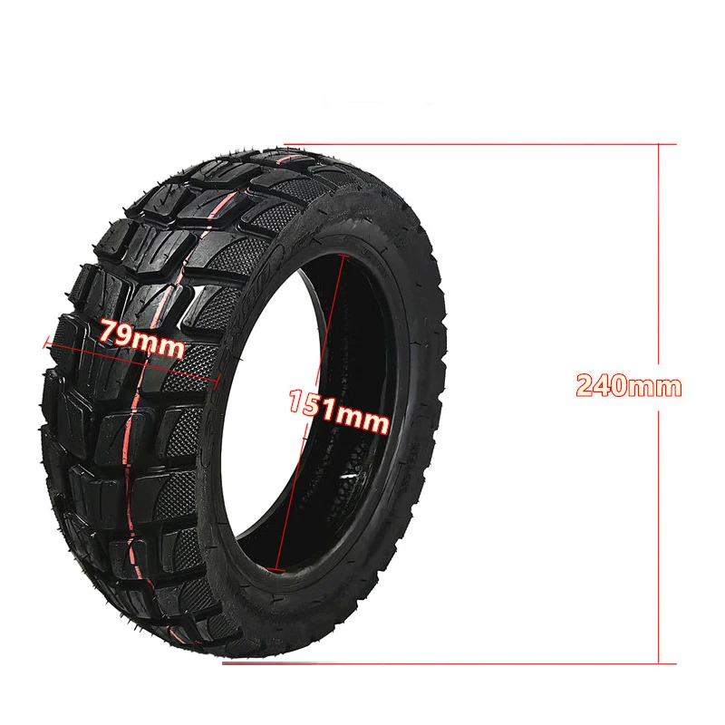 لوح تزلج كهربائي سميك 25 × 80 سم إطارات مضادة للانزلاق 10 بوصة 80/65-6 لوح تزلج كهربائي إطارات داخلية وخارجية مطاطية