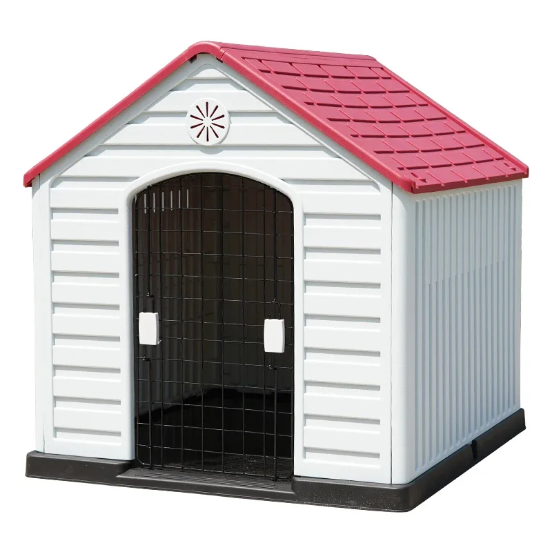 2024 Cheap Luxury Waterproof Plastic Dog House Breathable Large Outdoor Kennels for Dogs