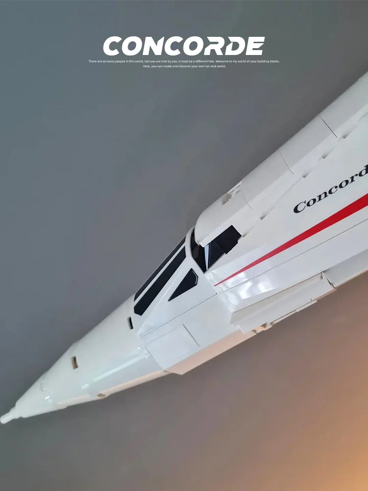 2083 قطعة مكعبات بناء إيرباص كونكورد في العالم أول طائرة أسرع من الصوت مساحة الطيران 10318 ألعاب مكوكية هدايا عيد الميلاد للأطفال #4