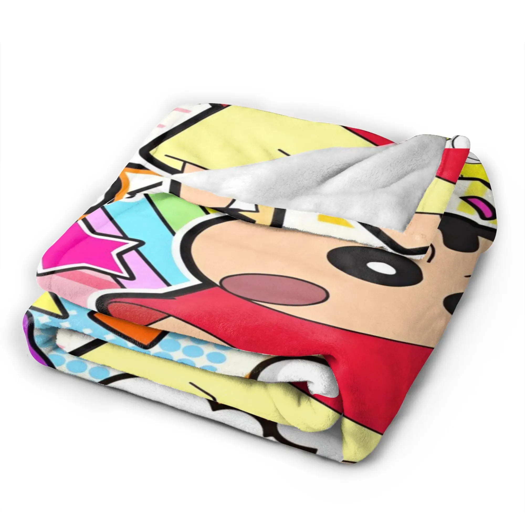 Crayon Shin-chan Kawaii Flannel Blanket Winter  Super Warm Bedding Throws for Kids Adult Bedroom Bedspread Sofa Bed Cover