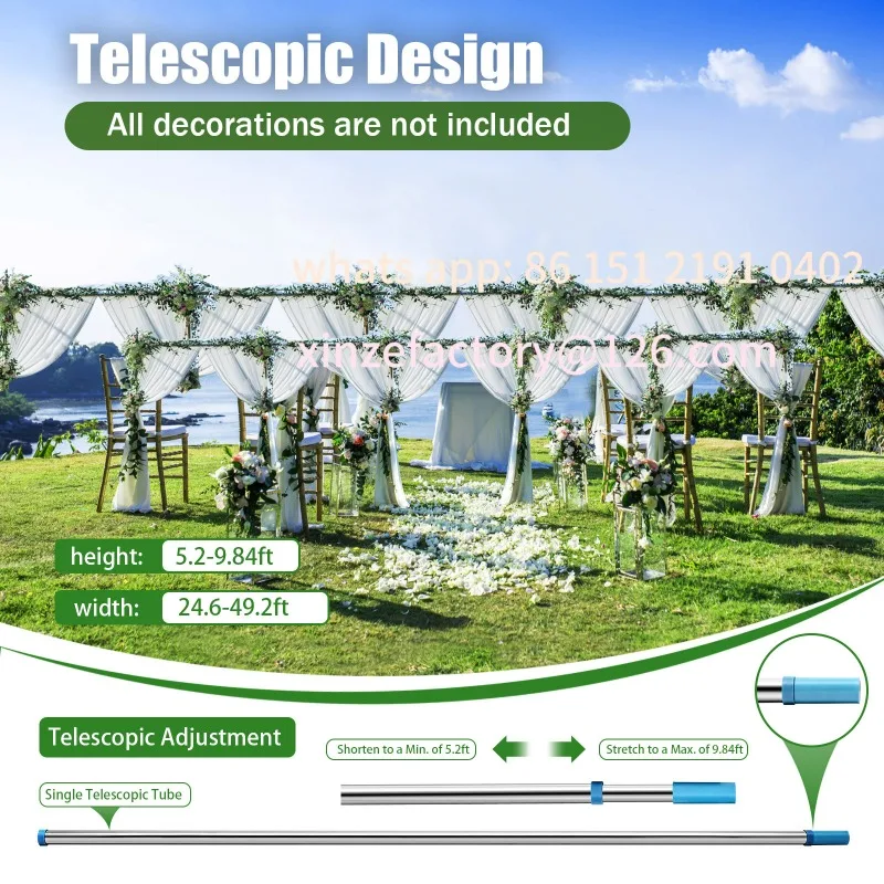 Customizable 10'x50' Backdrop Stand Pipe Kit Background Support System Curtain Frame Hot New