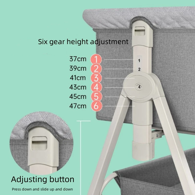 Portátil Multi-Function Berço para o recém-nascido, Cesta de dormir, removível, Folding, Splice, Rainha, Basinet, BB