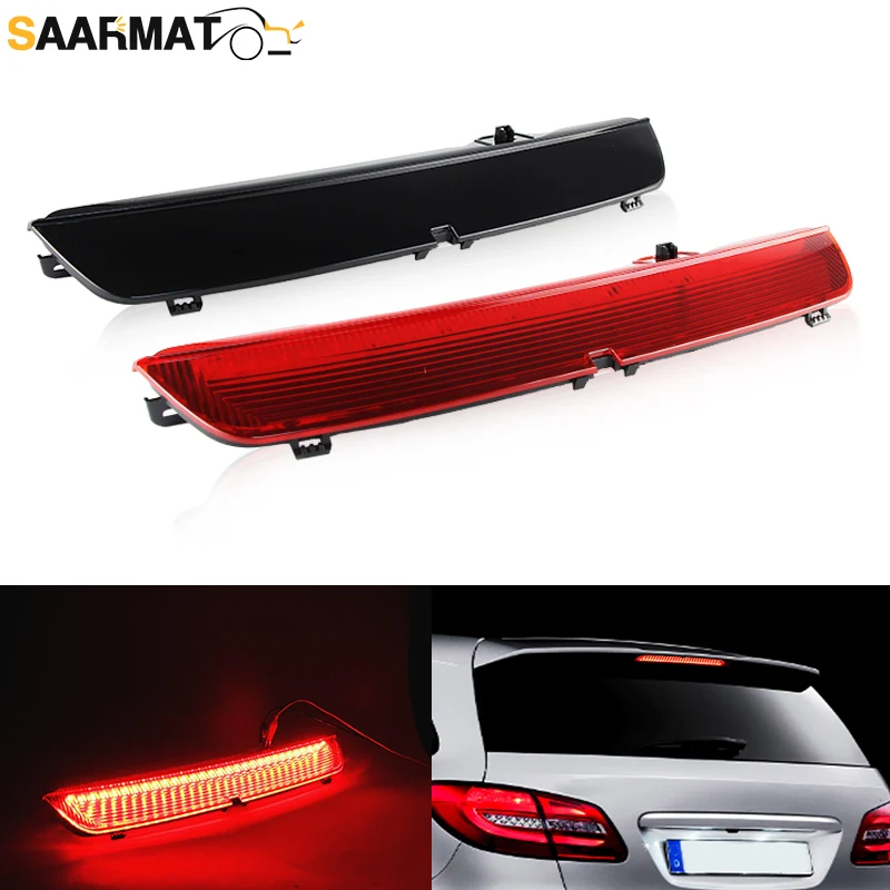 

Светодиодный стоп-сигнал с высоким креплением, красный/черный объектив для Mercedes Benz B-Class W246 W242 2011-2018 A2468200156, автомобильные аксессуары