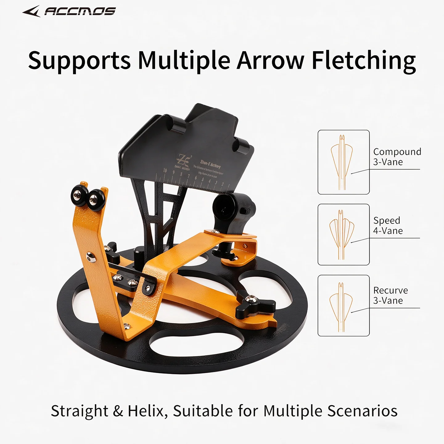 Professional Double Clip Feather Sticking Device for DIY Composite Arrows Anti-Bending Traditional Arrow Support Tool