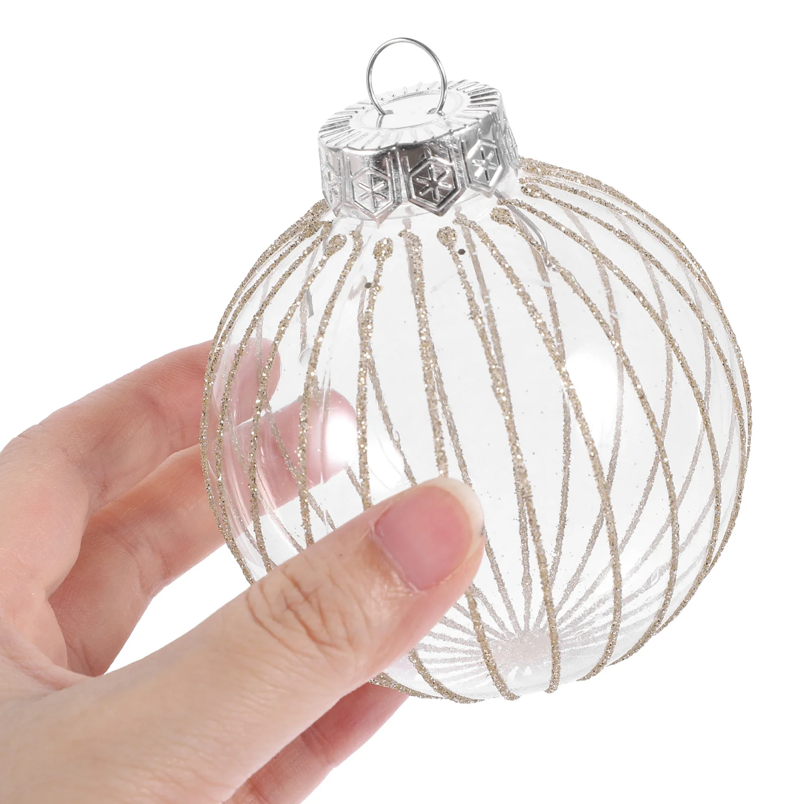 

6Pcs Christmas Tree Hanging Balls Plastic Ball Ornaments Xmas Decoration Party Supplies for Home Office School Holiday Tree