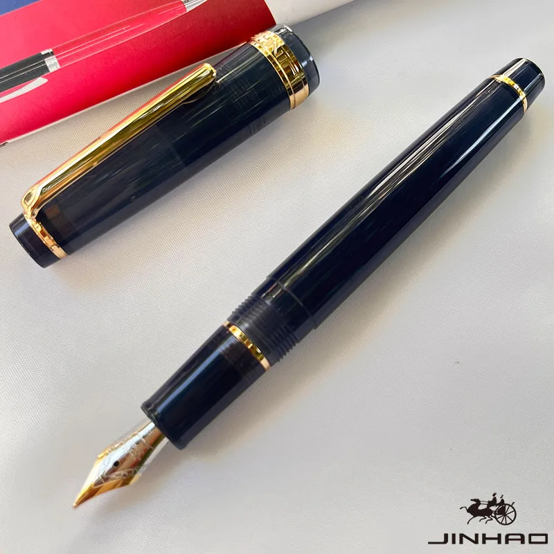 Jinhao 82-Füllfederhalter, goldener Clip, EF/F/M-Feder, Acryl-Tintenstift, luxuriöse Schreibstifte für Schreibwaren, Business, Büro, Schulbedarf – Detail 7