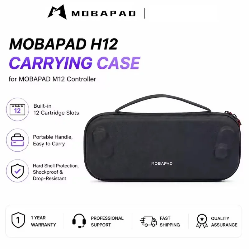 Mobapad H12 Carrying Case Storage Bag for Mobapad M12 HD/M12S & Switch 2 Zipper Shell Shockproof Protective Cover Game Accessory