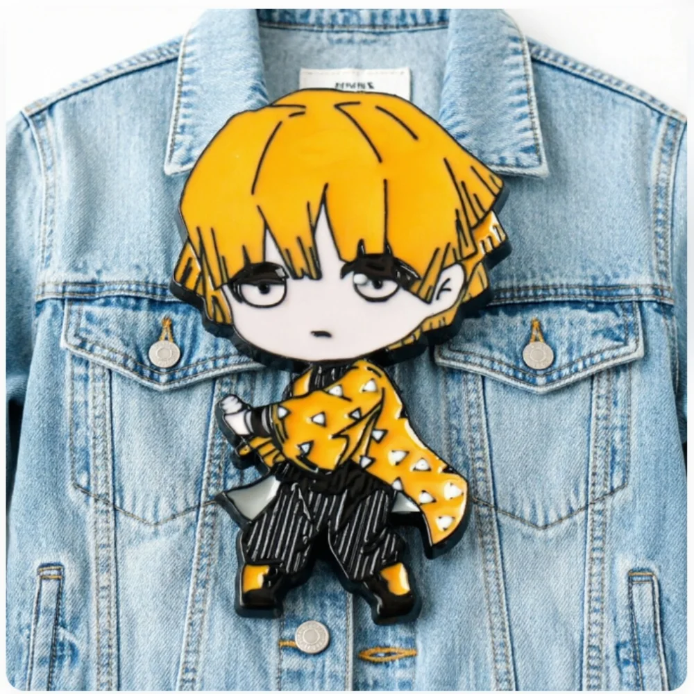 2pcs Slayer Anime Cosplay Brooches Cute Character Pins Clothing Backpack Lapel Badges Jewelry Accessories Gifts view 5
