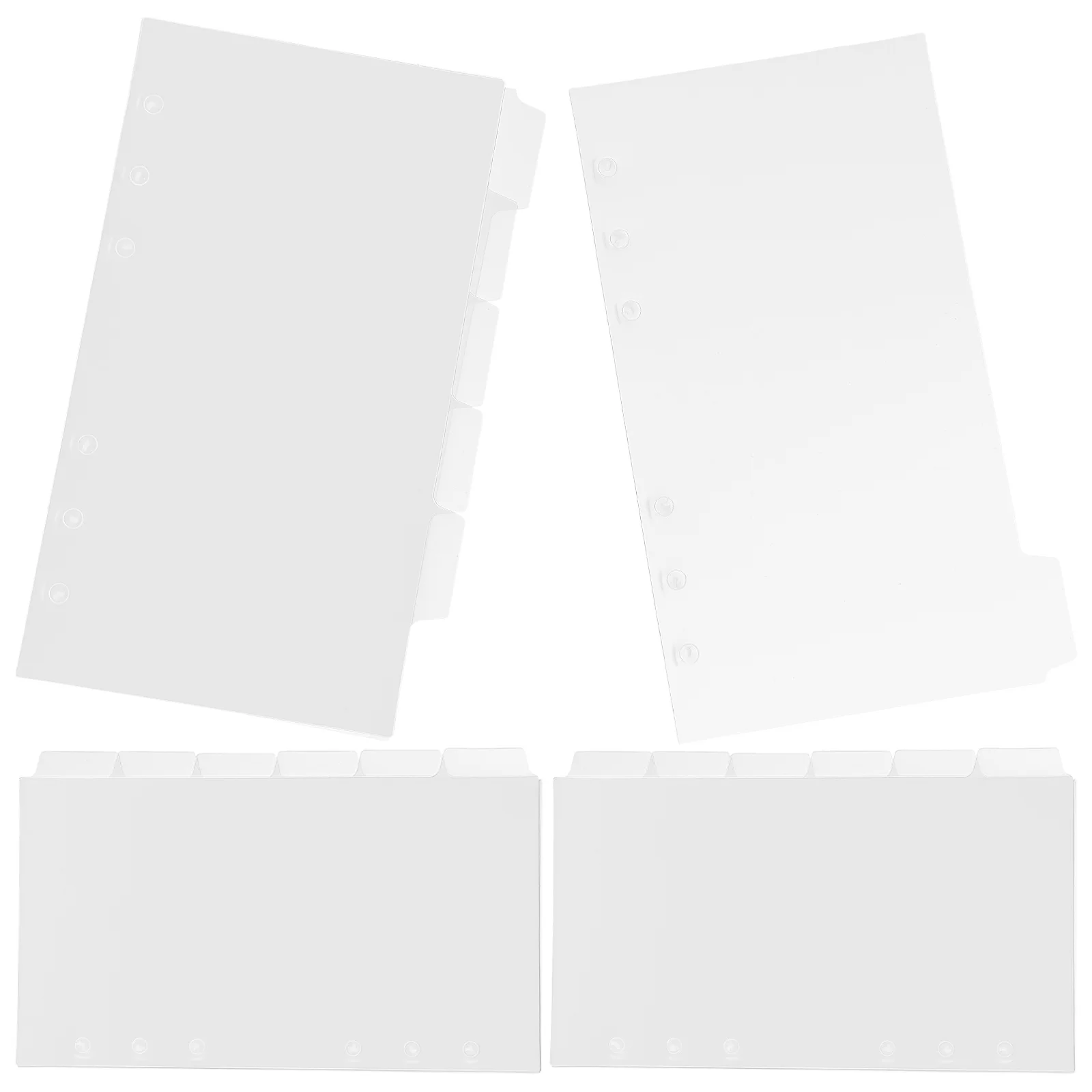 

18 Sheets Versatile Binder Dividers PP Material Writable Tabs Organize Notes Documents Loose-Leaf Planner