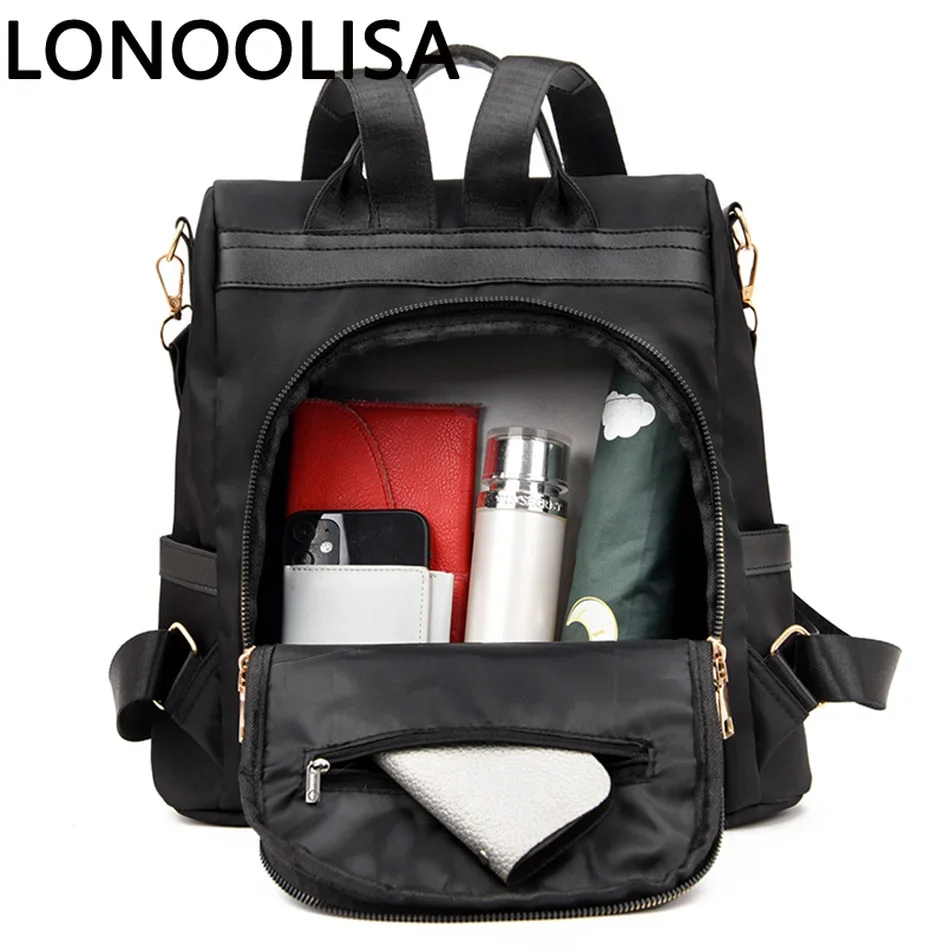 Casual Oxford Cloth 3 In 1 Backpack Female Shoulder School Book Bags Women Daily Travel Anti-Theft Bagpack Rucksack Mochilas Sac