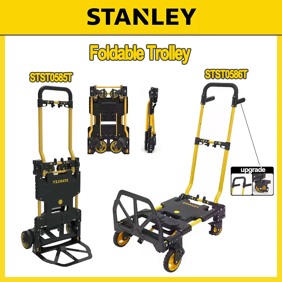 

STANLEY 2 in 1 Foldable Trolley 137kg Load Capacity Transport Flatbed Cargo Trolley STST0585T-23/STST0586T-23