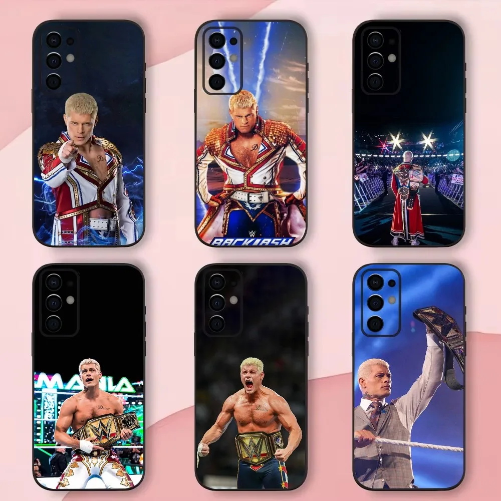 Wrestler C-Cody Rhodes Phone Case For Samsung S24,S21,S22,S23,S30,Ultra,S20,Plus,Fe,Lite,Note,10,9,5G Black Soft Shell