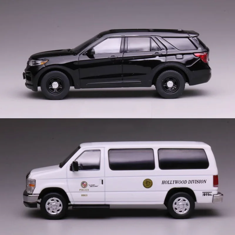596 دييكاست 1:64 مقياس اكسبلورر SUV و E350 فان سبيكة محاكاة نموذج سيارة عرض ثابت المقتنيات الصبي هدية لعبة الديكور #3