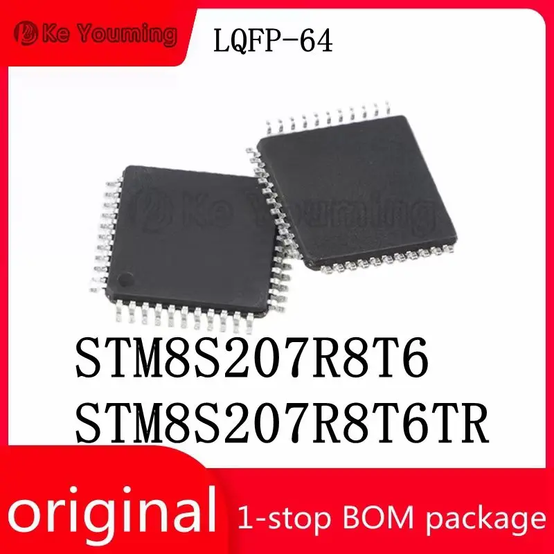 2PCS Integrated Circuit IC Electronic Kit, Microcontroller, STM8S207R8T6, STM8S207R8T6TR, LQFP-64