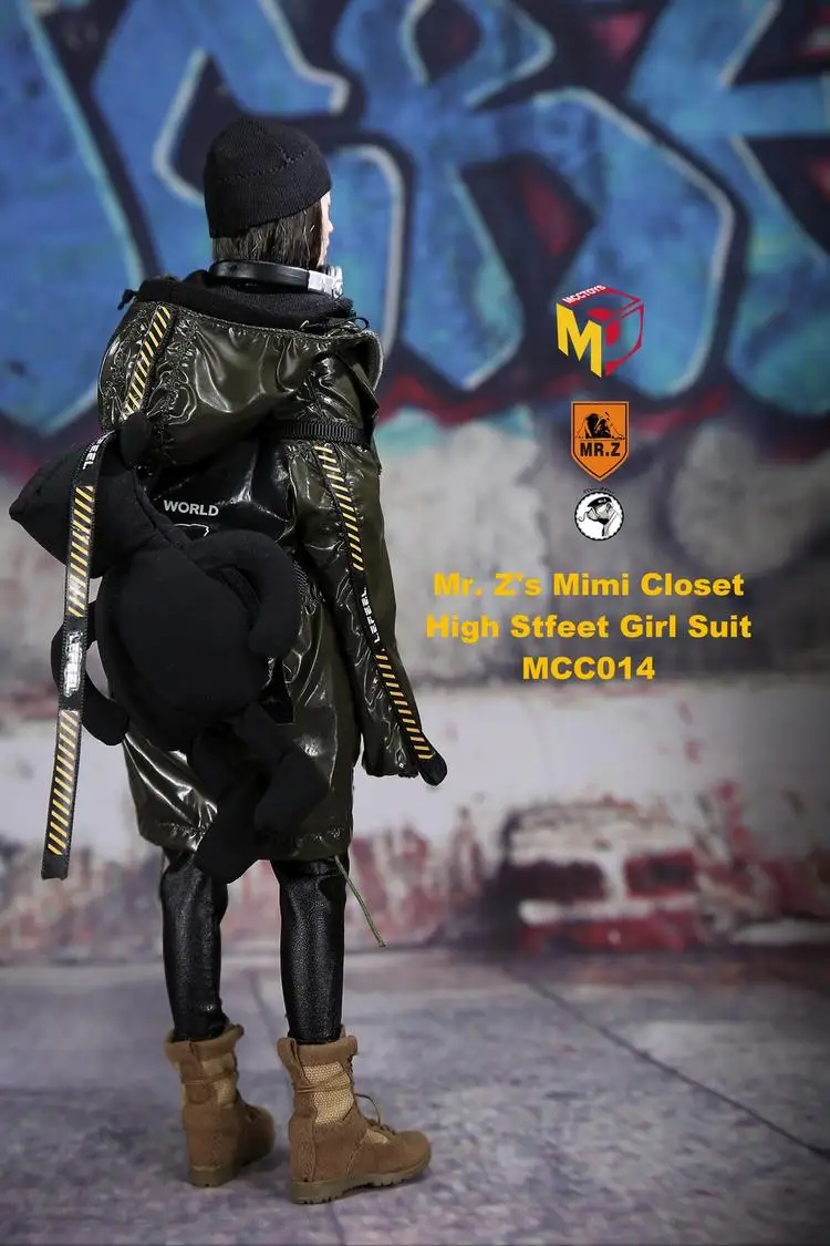 MCC014 1/6 Scale Female Soldier Mr.Z Mini Closet High Street Hip Hop Trend Girl Clothes Suits Model for 12'' Action Figures Body