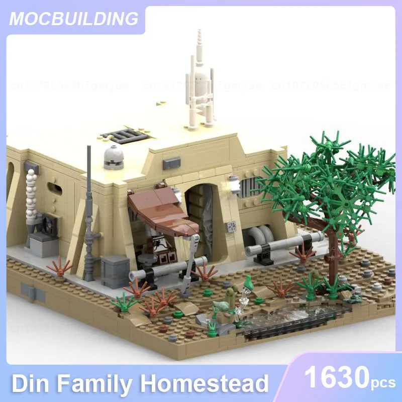 

Din Family Homestead on Nevarro & Throne Hall Modular Columns MOC Building Blocks Bricks Assembly Model Xmas Toys Gifts 2879PCS