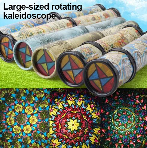 Kaleidoscope of children's ever-changing three mausoleum mirror interior, retractable rotation, kindergarten classic toys