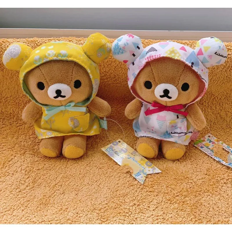10 cm Kawaii Rilakkuma Plüsch Puppe Anhänger Schlüsselbund Anime Cartoon Nette San-x Student Rucksack Anhänger Schlüssel Kette Mädchen geschenke Spielzeug