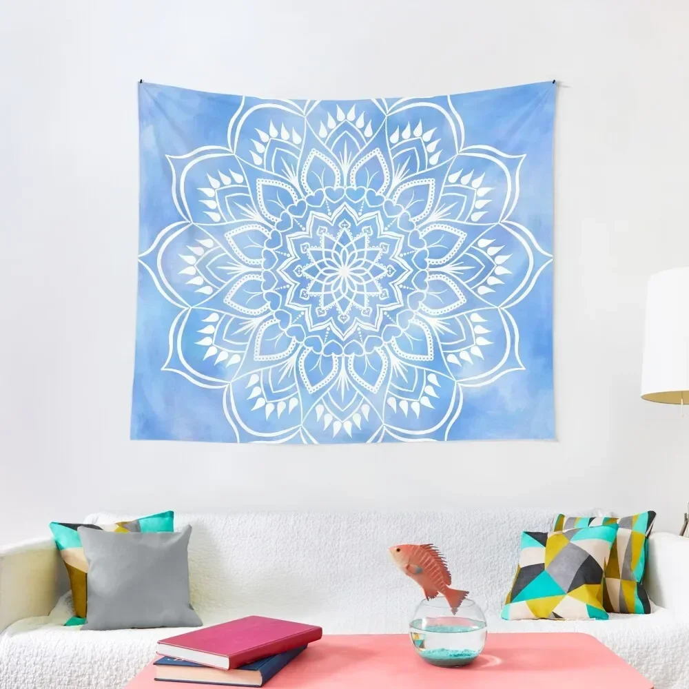 

Blue and white Mandala Tapestry Art Mural Korean Room Decor Decorative Wall Tapestry