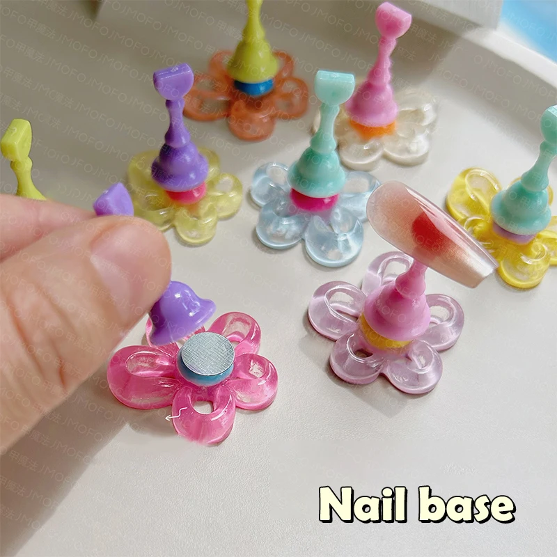 

Подставка для ногтей с цветами для нажатия ногтей, акриловые полки для душа, дисплей для ногтей, магнитный держатель, органайзер для маникюра, инструменты