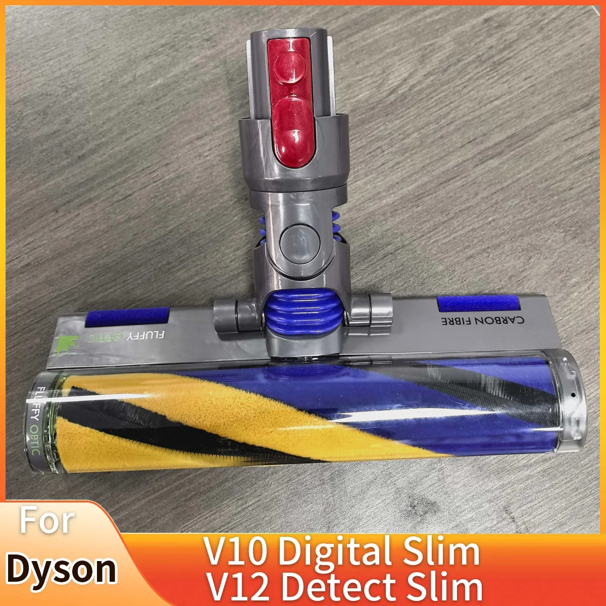 Roller Clean Head voor Dyson V8 Slim, V10 Slim, V15 Digital Slim, V12 Detect Slim, Reinigingskop met groene LED-verlichting