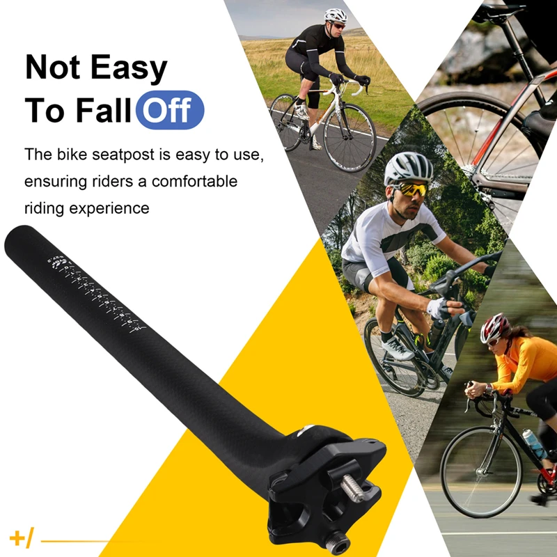 MTB Carbon Fiber Seat Post 27.2Mm Mountain/Road Bike Seatpost Matte Bicycle Parts