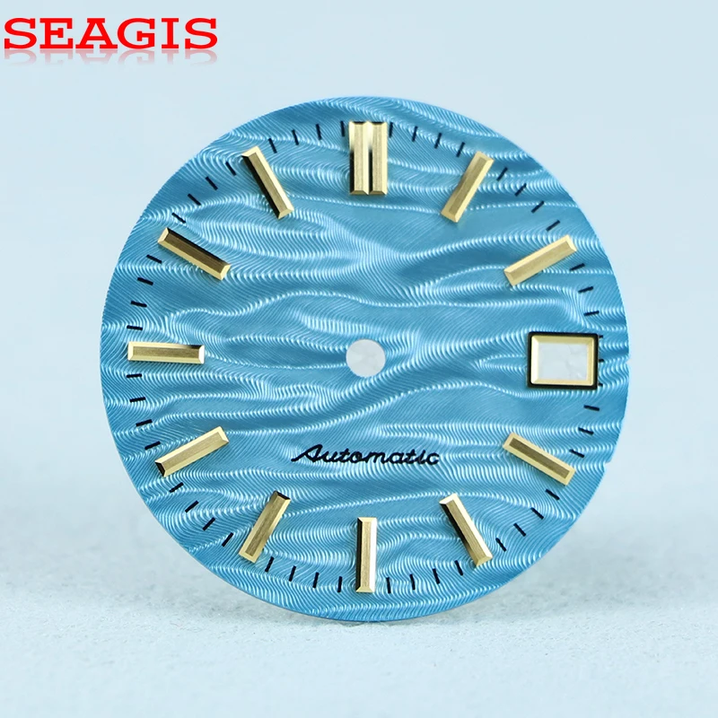 SEAGIS Guilloche Dial NH35 28.5mm Mod No Logo Watch Accessories Watch Face - view 5
