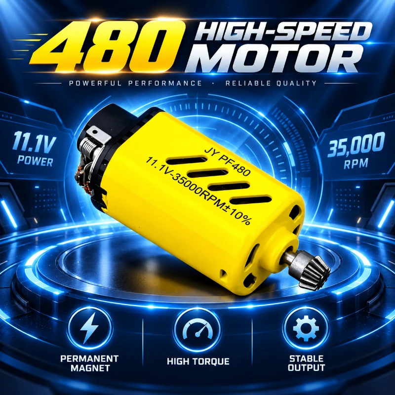 PF480 High‑Speed Short Shaft Motor 11.1V 35000RPM Practical Spare Component for Gearbox