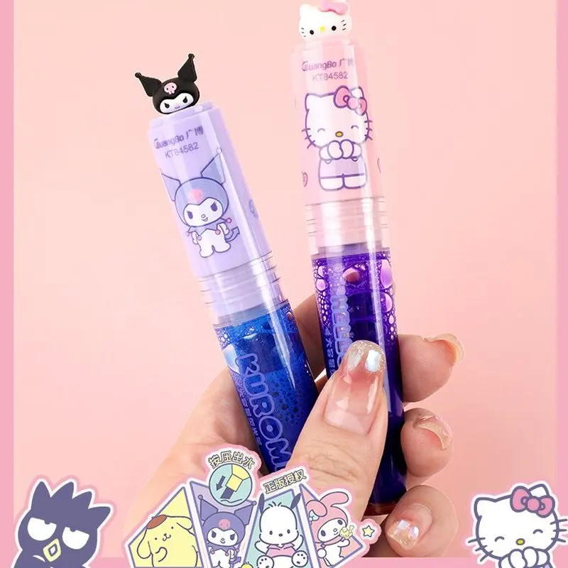 Sanrio Hello kitty Large Capacity Painting Fluorescent Pen High Appearance Cute Kuromi  Emphasis On The Marker Handbook Pen